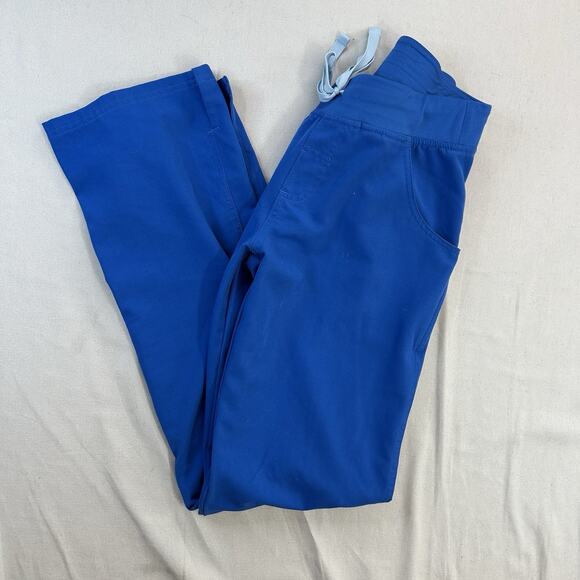 Figs Pants Womans Small Tall S/T Blue Technical Collection Scrubs Nurse - Picture 1 of 8